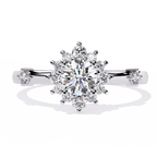 Classic Round Diamond Halo Ring
