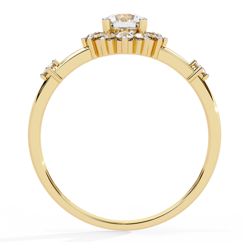 Classic Round Diamond Halo Ring