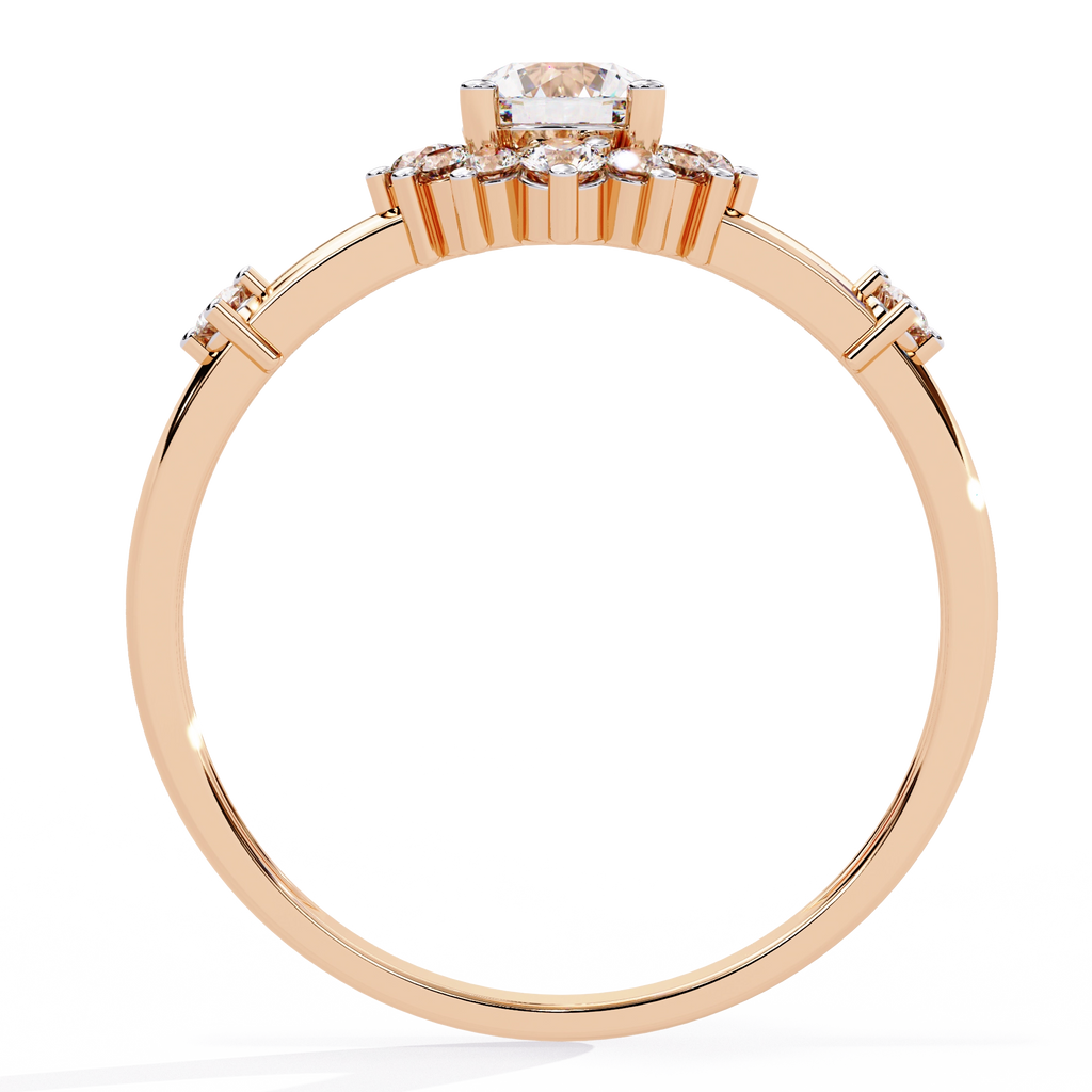 Classic Round Diamond Halo Ring