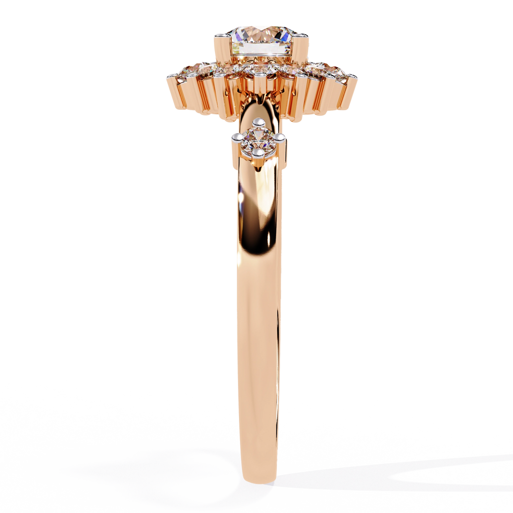 Classic Round Diamond Halo Ring
