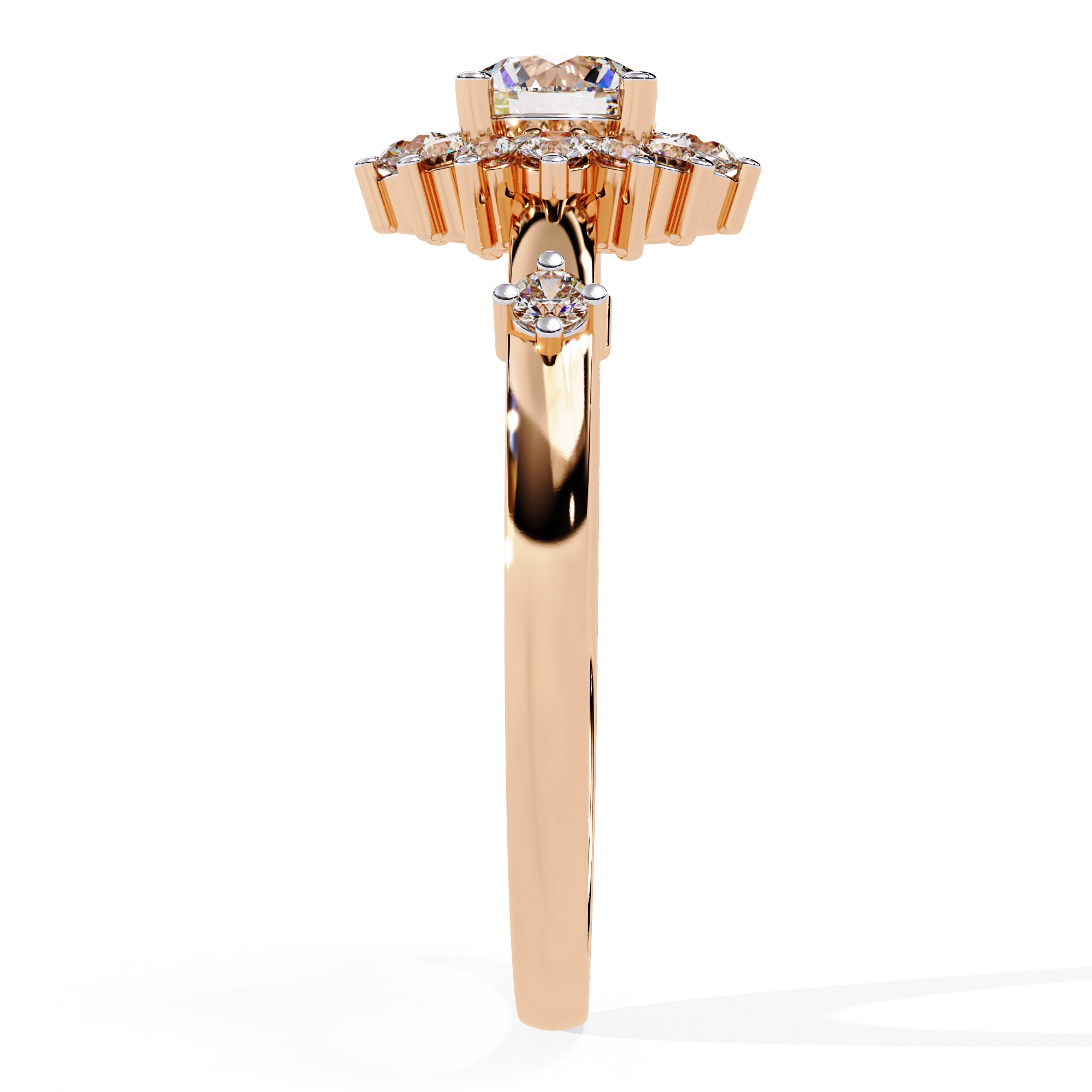 Classic Round Diamond Halo Ring