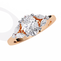 Oval Cut Diamond Three-Stone Ring