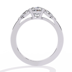 Oval Cut Diamond Three-Stone Ring