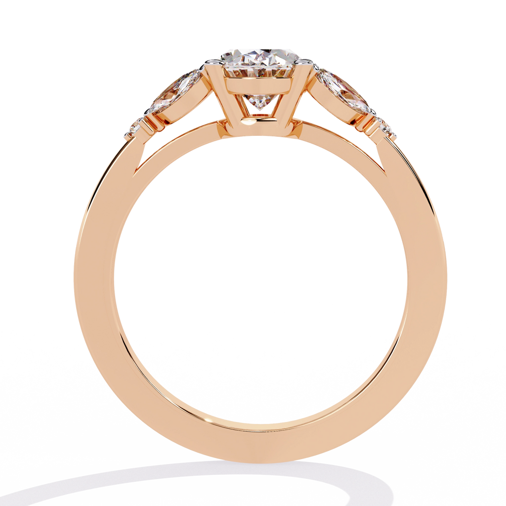Oval Cut Diamond Three-Stone Ring