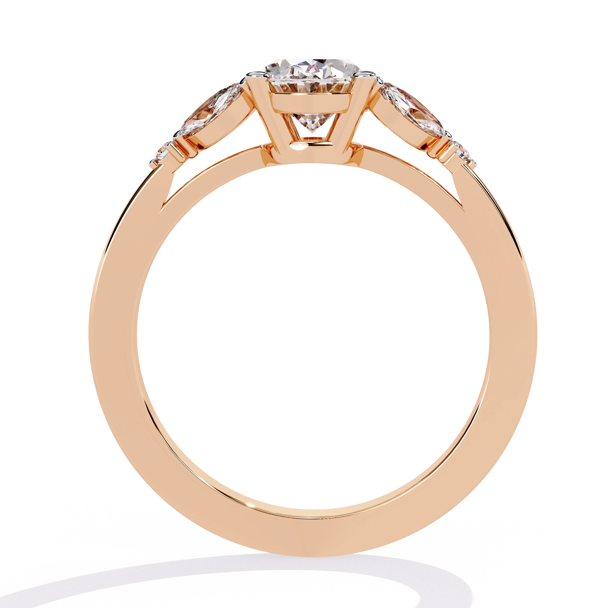 Oval Cut Diamond Three-Stone Ring