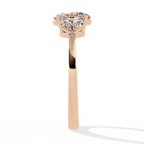 Oval Cut Diamond Three-Stone Ring