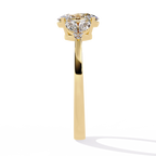Oval Cut Diamond Three-Stone Ring