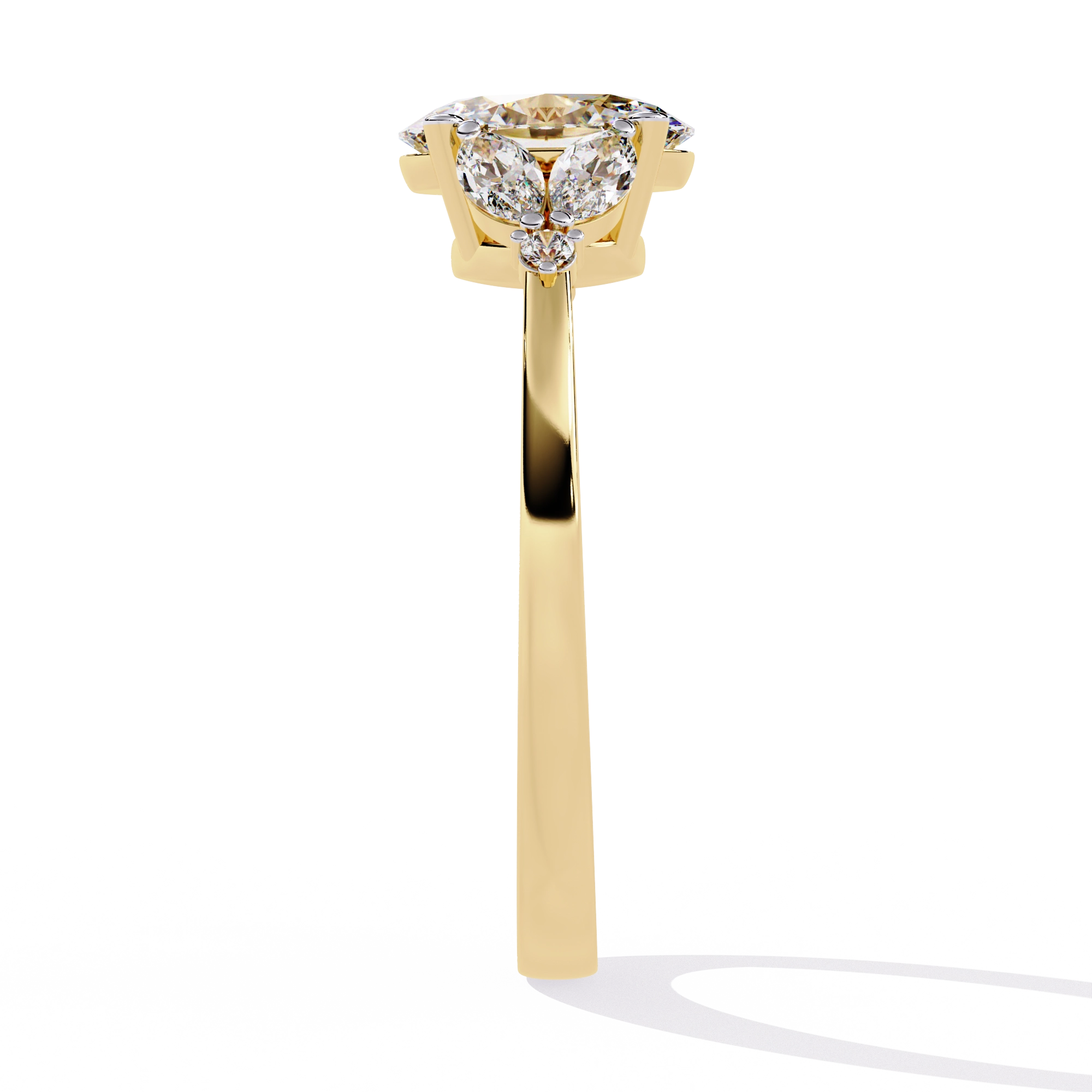 Oval Cut Diamond Three-Stone Ring