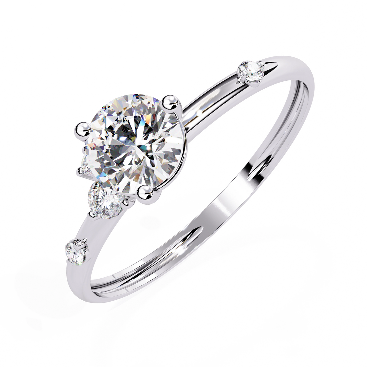 Round Solitaire Diamond Ring