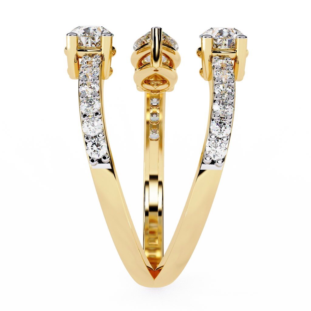 Dual Pear Diamond Open Ring