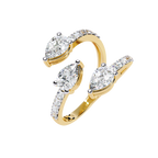 Dual Pear Diamond Open Ring