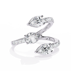 Dual Pear Diamond Open Ring