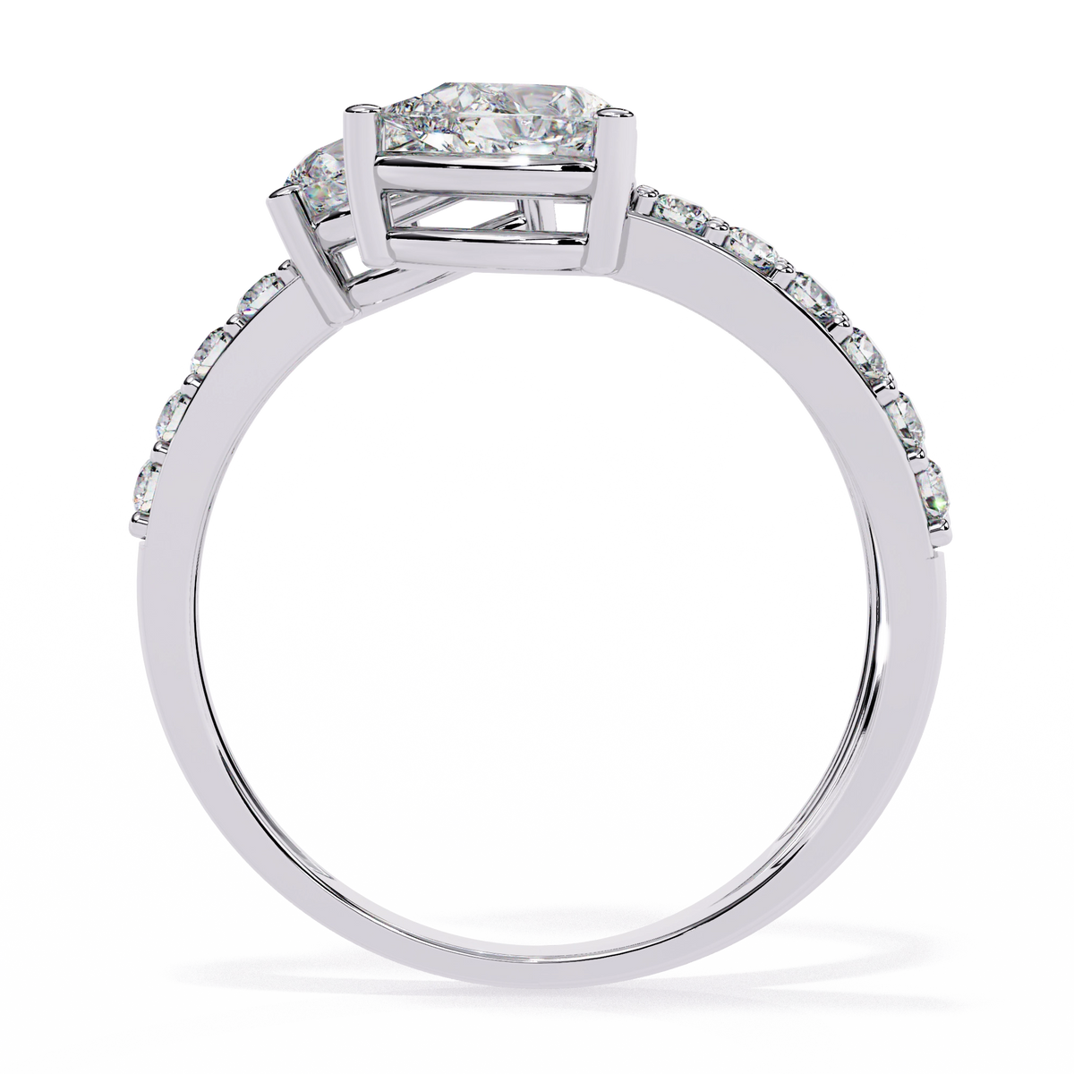Dual Pear Diamond Open Ring