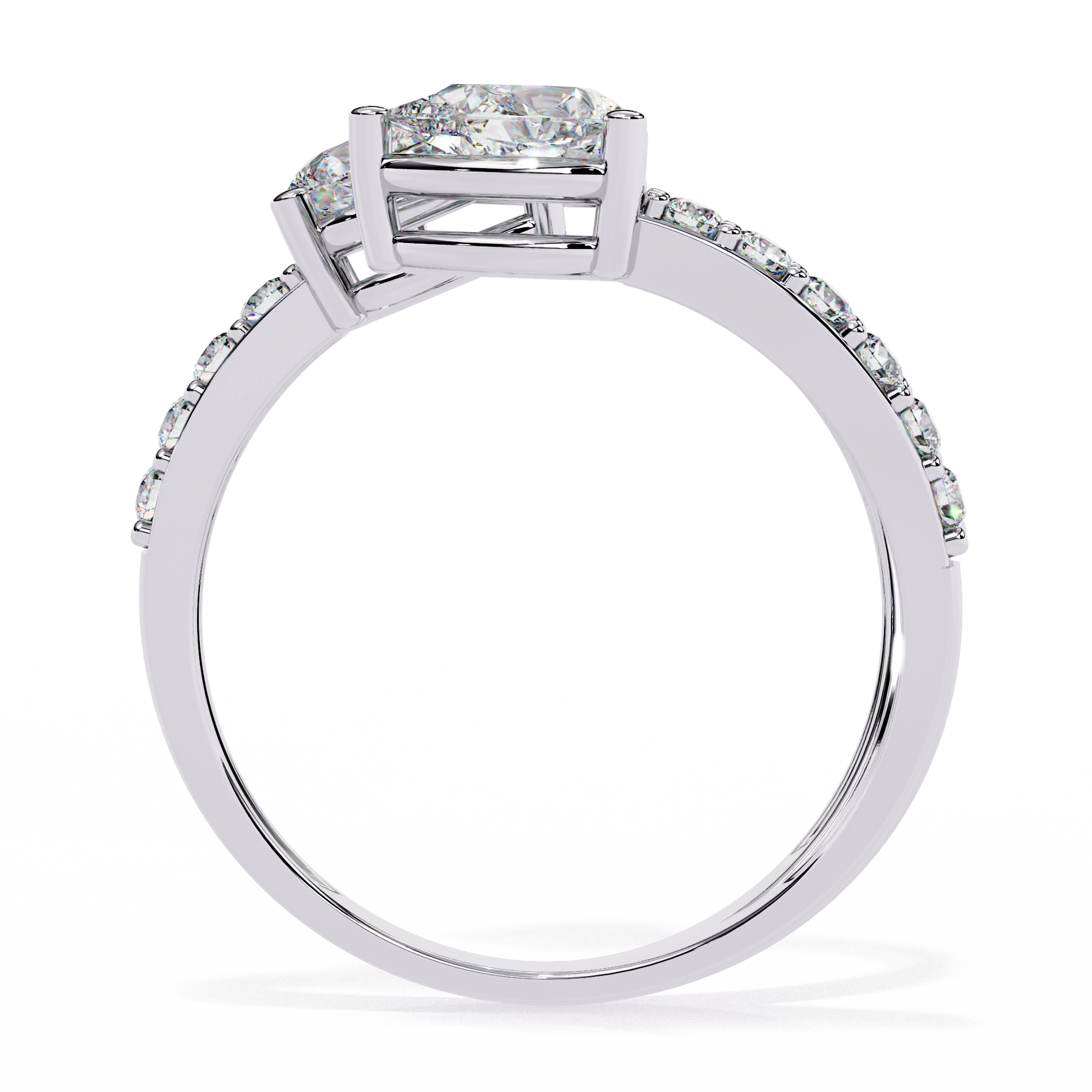 Dual Pear Diamond Open Ring