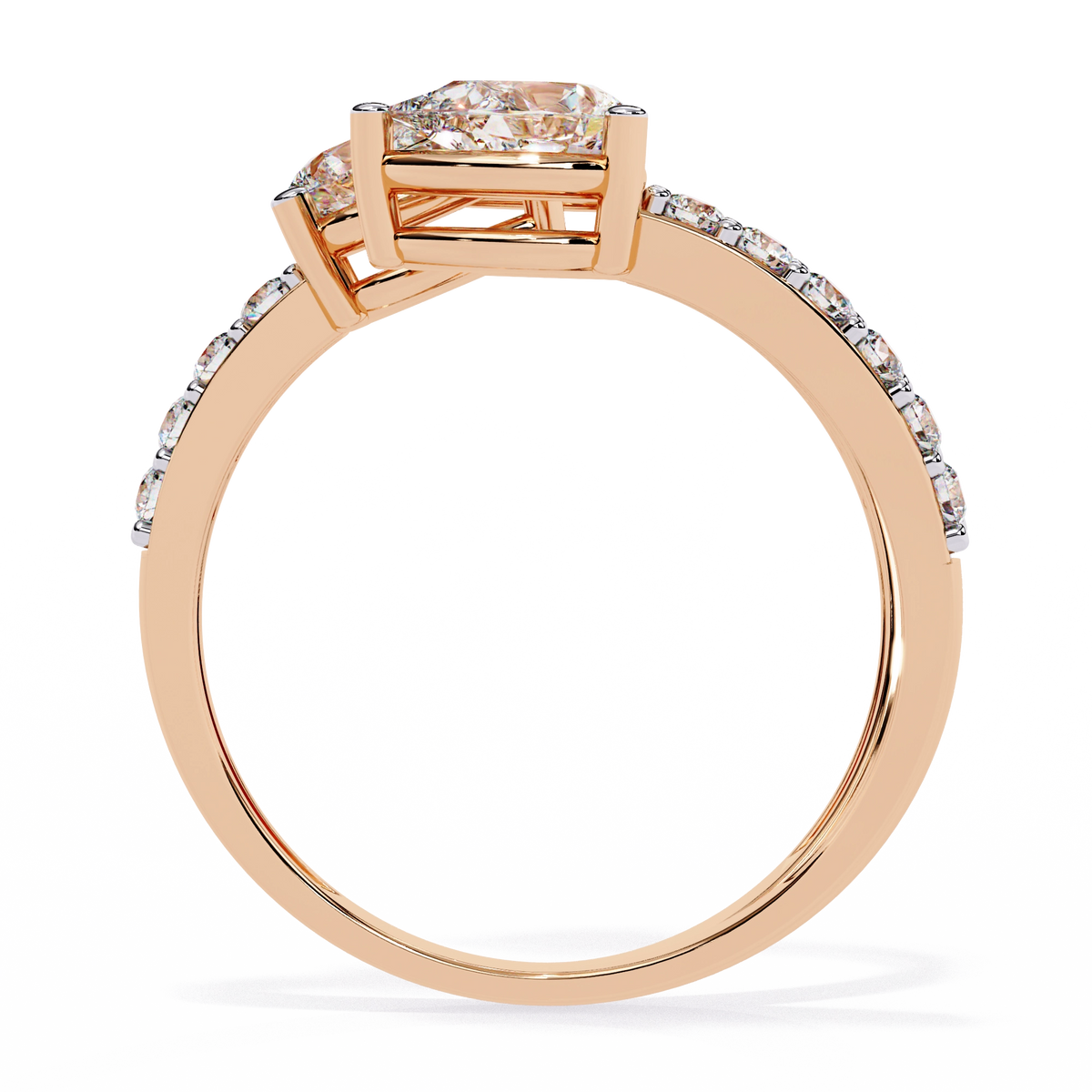 Dual Pear Diamond Open Ring