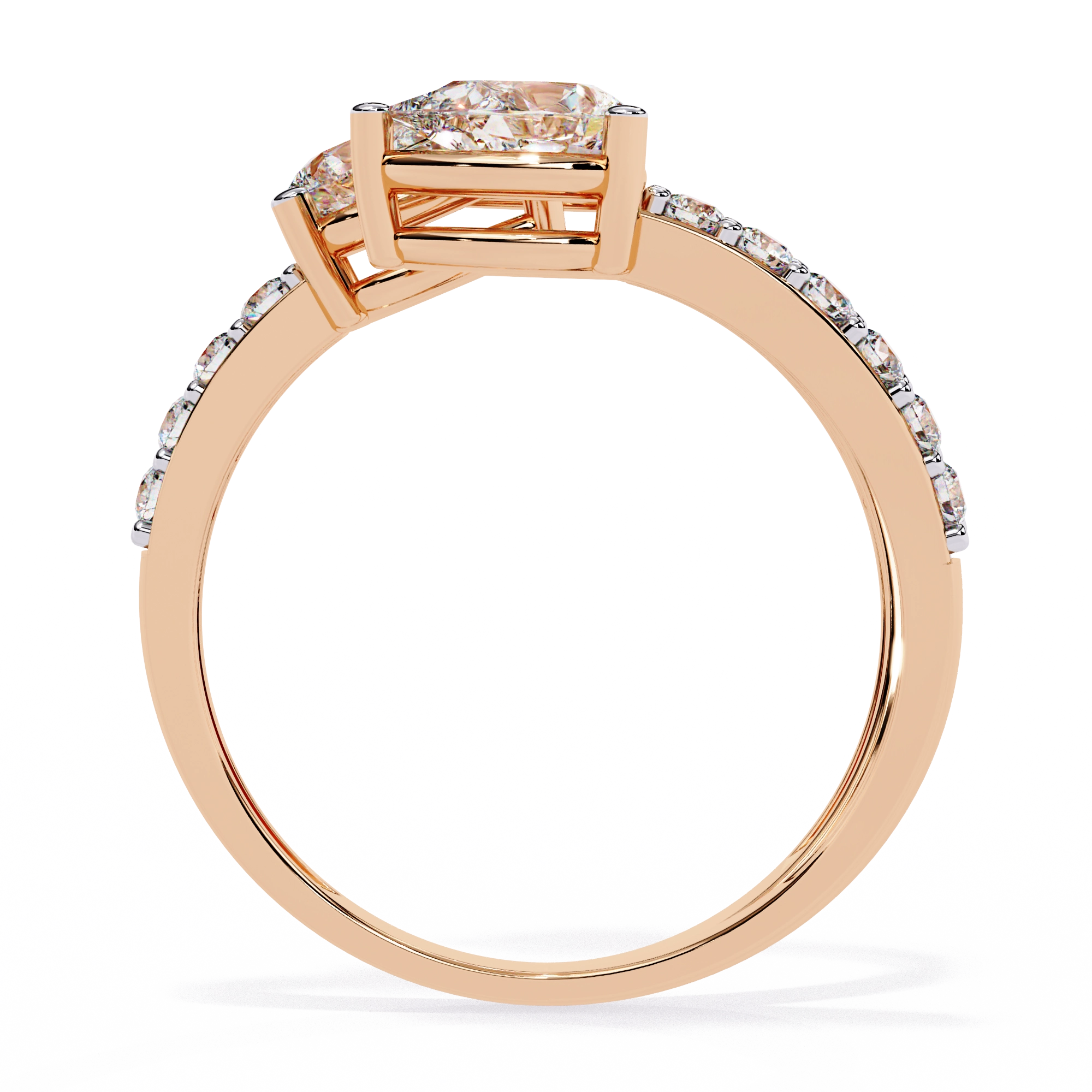 Dual Pear Diamond Open Ring