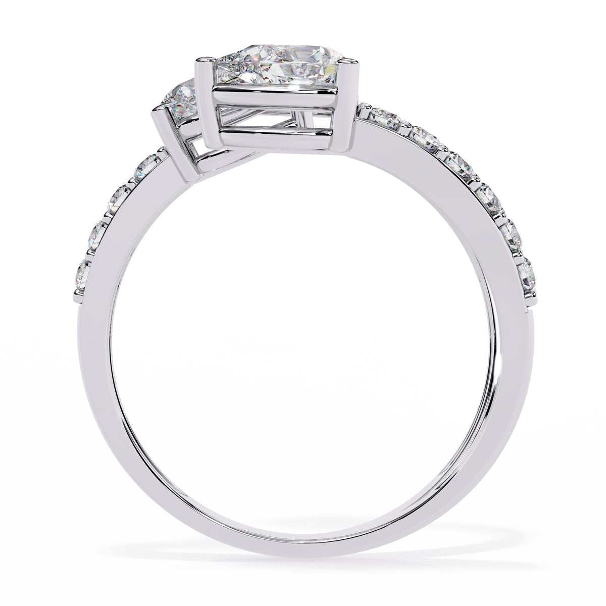 Dual Pear Diamond Open Ring