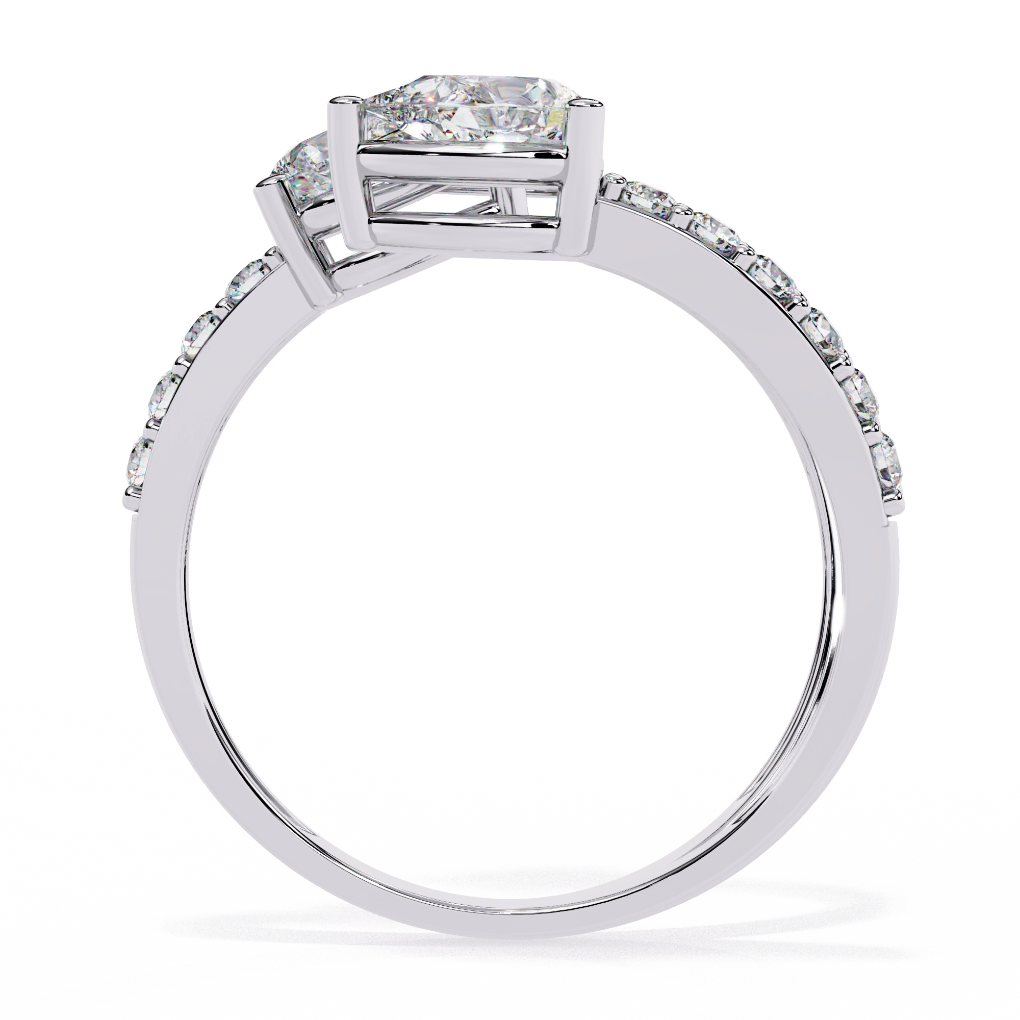 Dual Pear Diamond Open Ring
