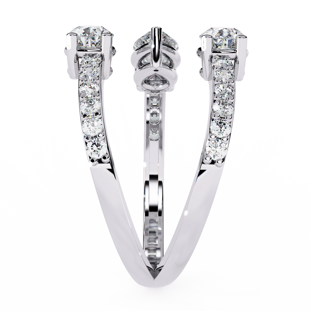 Dual Pear Diamond Open Ring