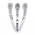 Dual Pear Diamond Open Ring