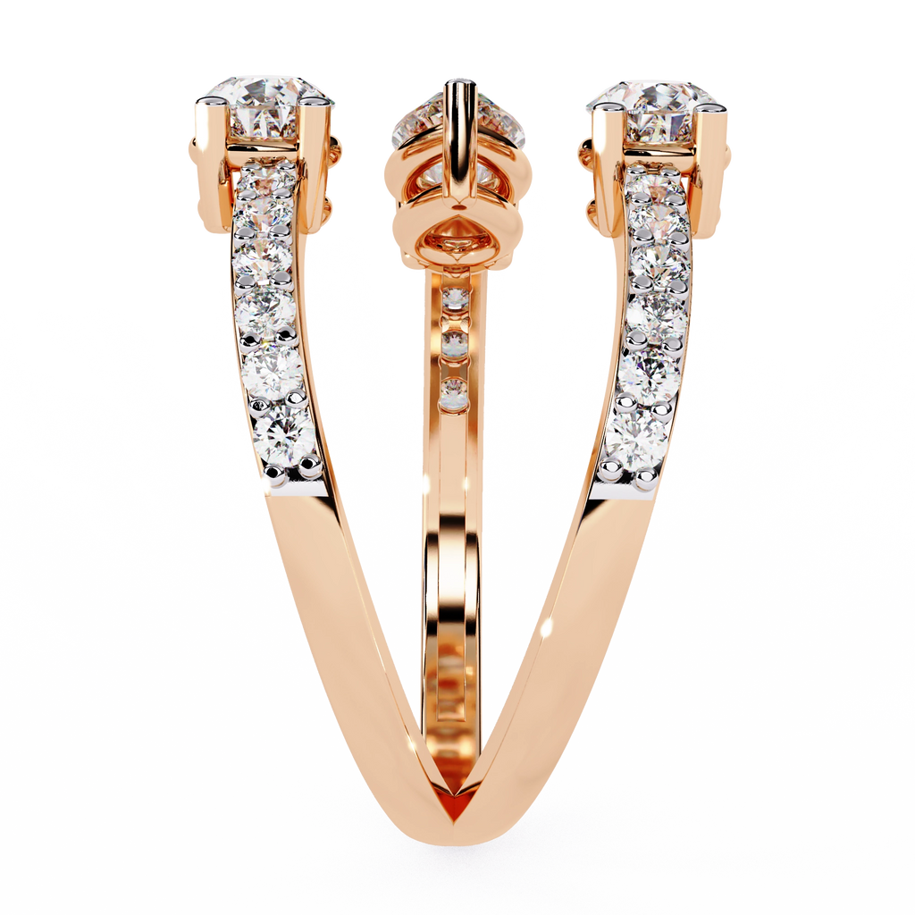 Dual Pear Diamond Open Ring
