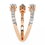 Dual Pear Diamond Open Ring
