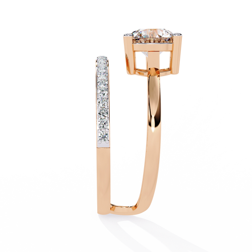 Criss-Cross Solitaire Diamond Ring