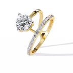 Criss-Cross Solitaire Diamond Ring
