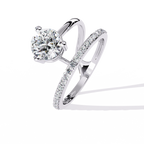 Criss-Cross Solitaire Diamond Ring