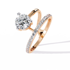 Criss-Cross Solitaire Diamond Ring