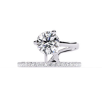 Criss-Cross Solitaire Diamond Ring