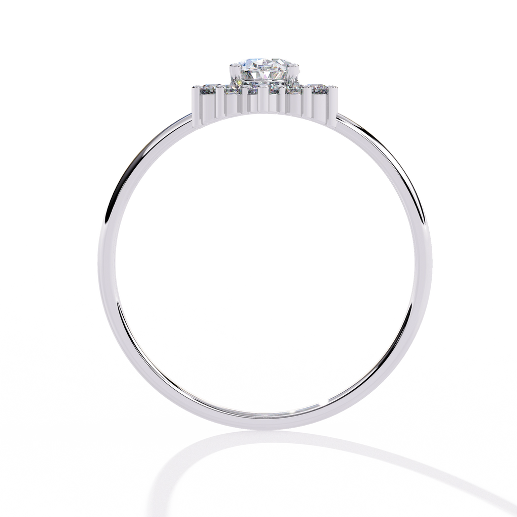 Floral Cluster Engagement Ring