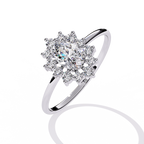 Floral Cluster Engagement Ring