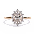 Floral Cluster Engagement Ring