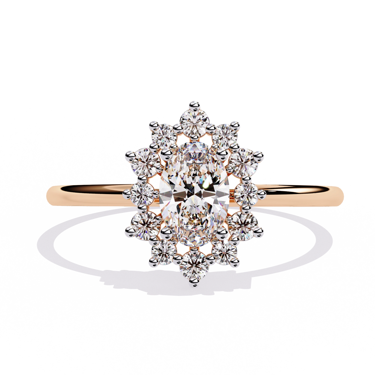 Floral Cluster Engagement Ring