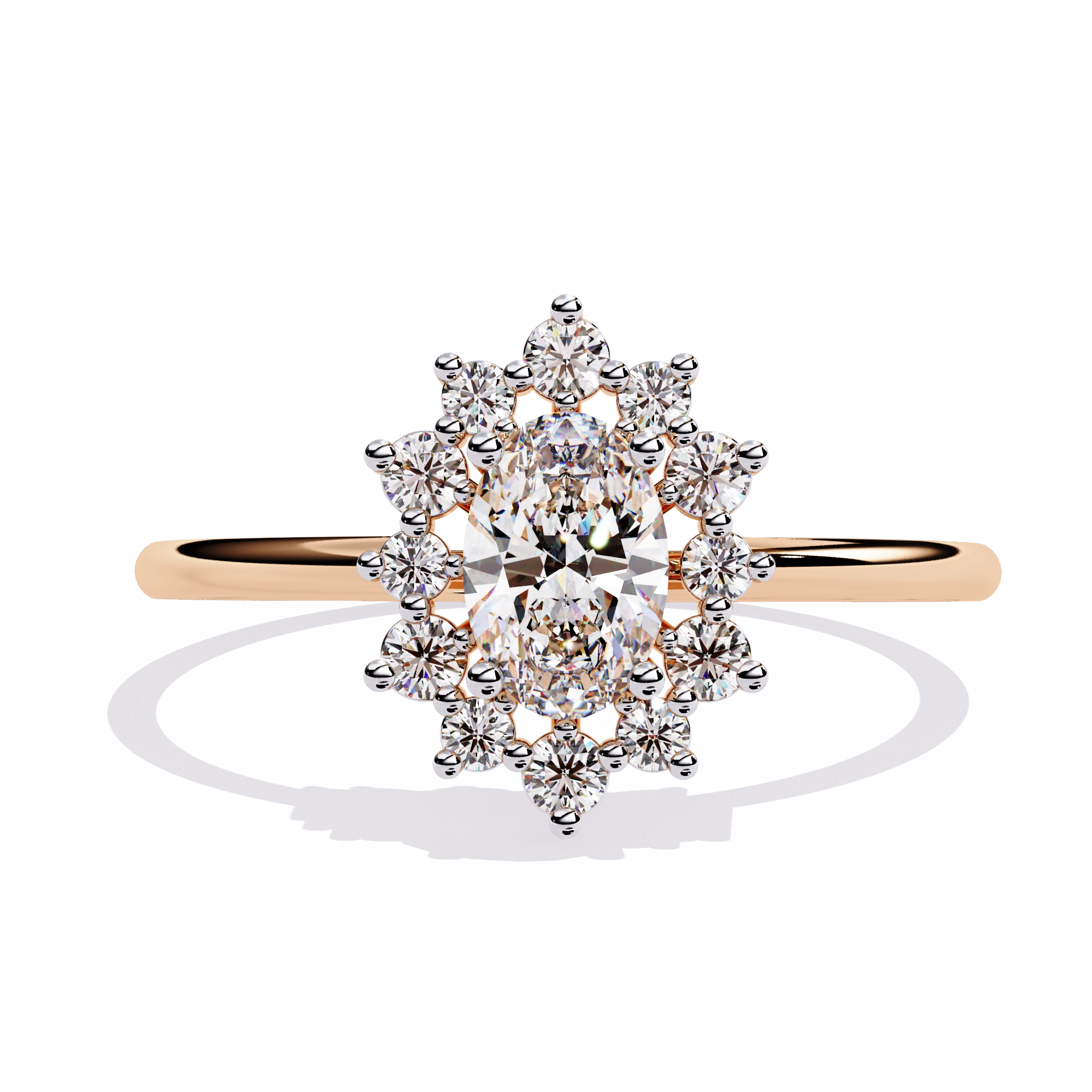 Floral Cluster Engagement Ring