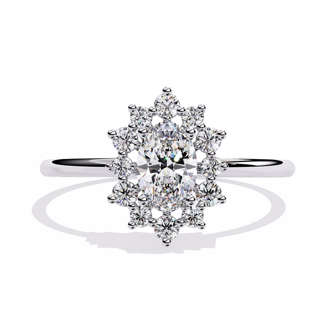 Floral Cluster Engagement Ring