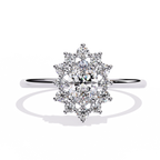 Floral Cluster Engagement Ring