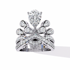 Princess-Inspired Pear Cut Diamond Bridal Ring