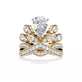 Princess-Inspired Pear Cut Diamond Bridal Ring