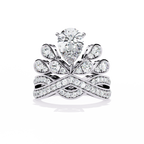 Princess-Inspired Pear Cut Diamond Bridal Ring