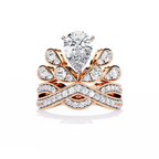 Princess-Inspired Pear Cut Diamond Bridal Ring