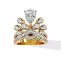 Princess-Inspired Pear Cut Diamond Bridal Ring