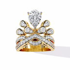 Princess-Inspired Pear Cut Diamond Bridal Ring