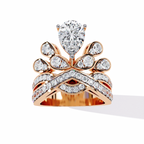 Princess-Inspired Pear Cut Diamond Bridal Ring