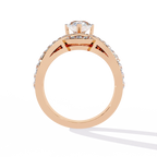Princess-Inspired Pear Cut Diamond Bridal Ring