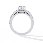 Princess-Inspired Pear Cut Diamond Bridal Ring