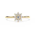 Floral Diamond Cluster Ring