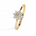 Floral Diamond Cluster Ring