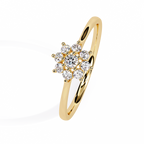 Floral Diamond Cluster Ring